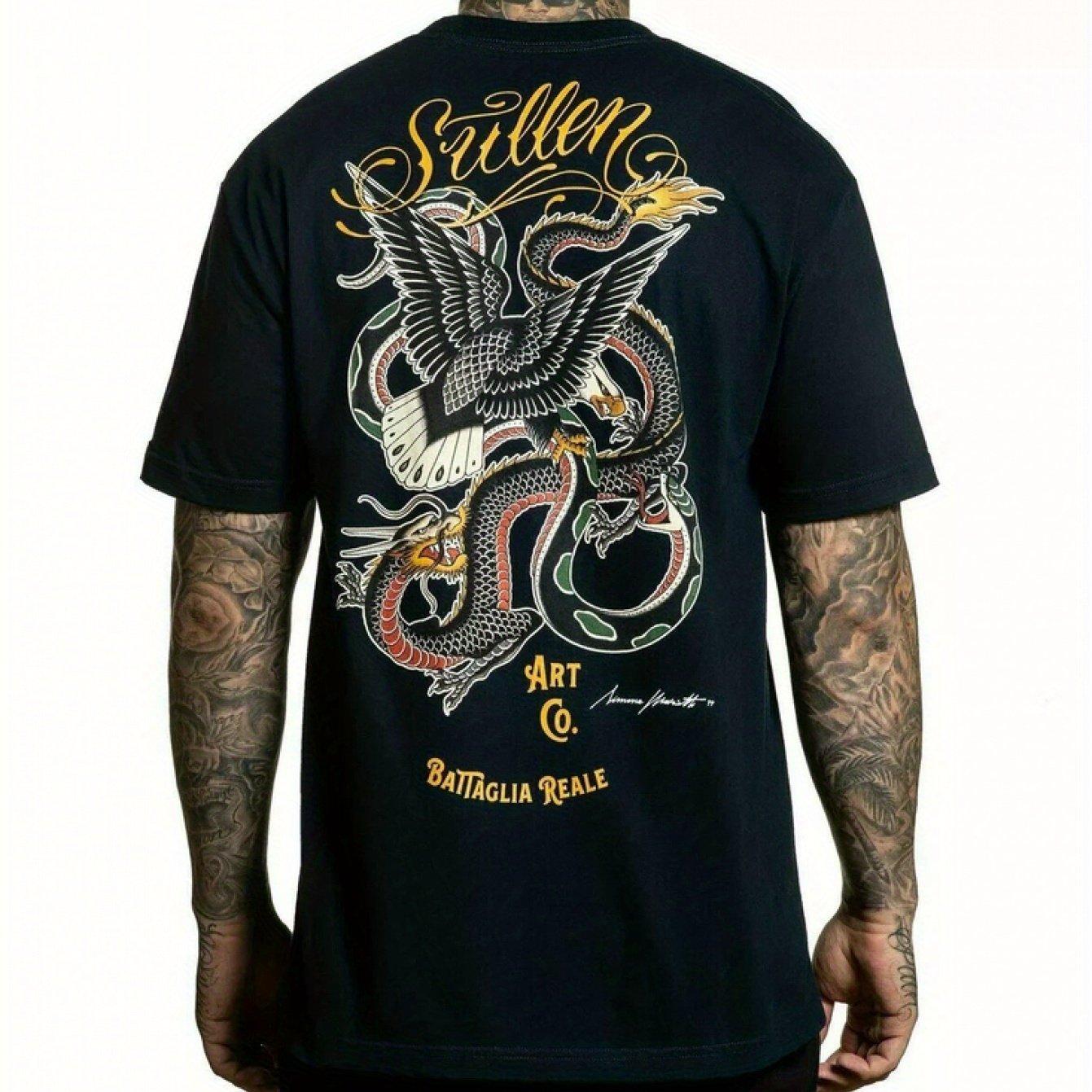 

New Men S Sullen Art Navy Adler Battagia Reale Tattoo Premium Tee T-Shirt Graphic Short Sleeve Shirt Unisex Men Women Summer 4XL