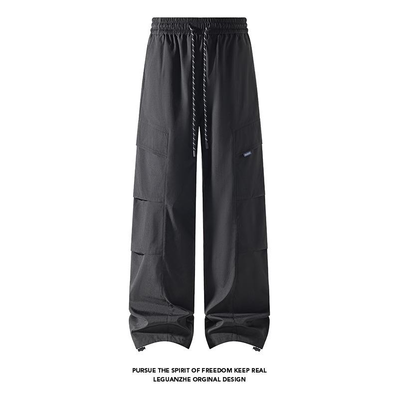 Vintage Knitter-Look Lockere Funktionale Outdoor Wander-Cargo Fallschirmjägerhosen für Herren