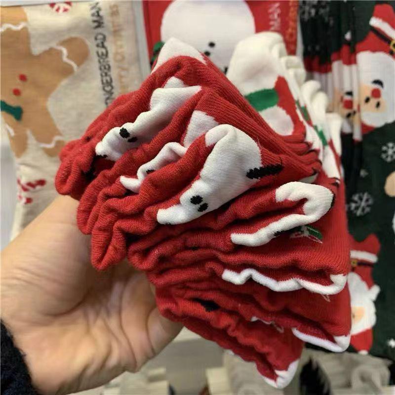 Cozy Mid-Calf Christmas Socks: Snowman, Gingerbread, Santa Designs