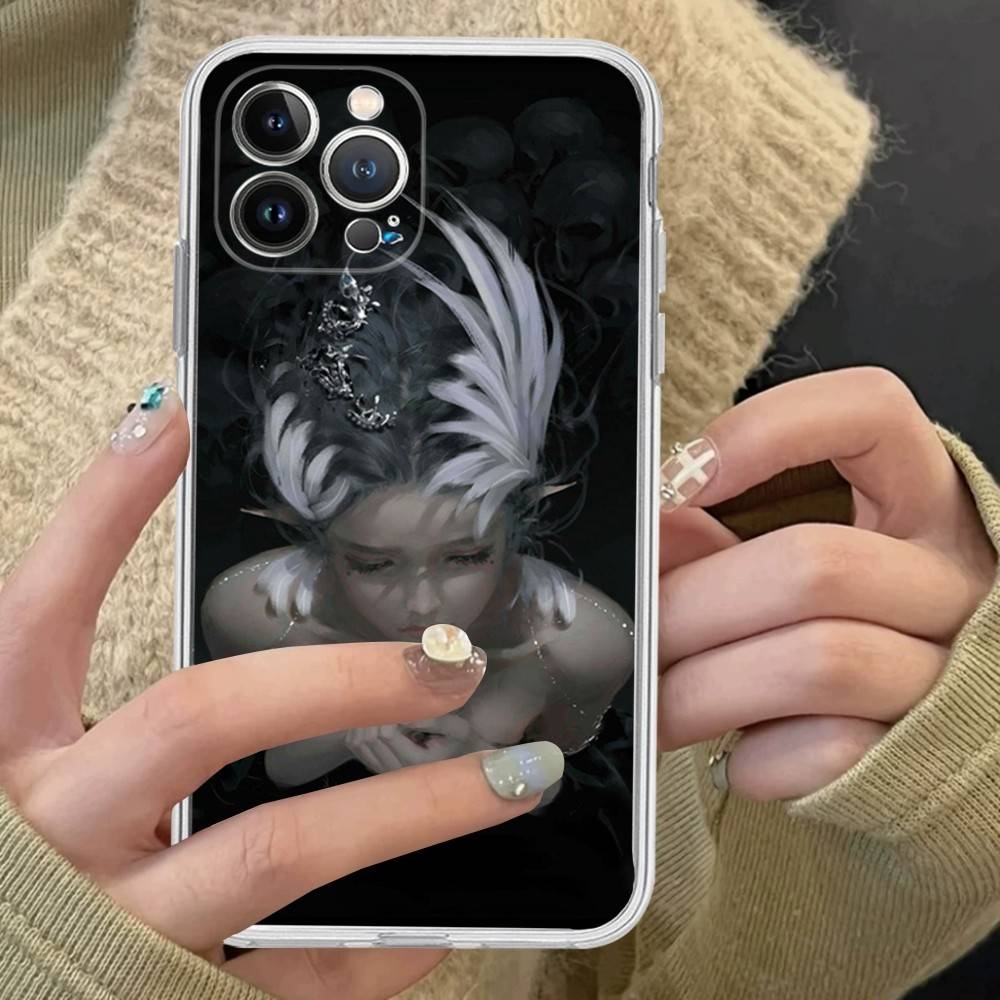 

Чехол для телефона Artbook Ghostblade Wlop Art для iPhone 11 13 16 12 17 14 15 Pro Max Plus Мягкая прозрачная задняя крышка Coque iPhone 16 plus