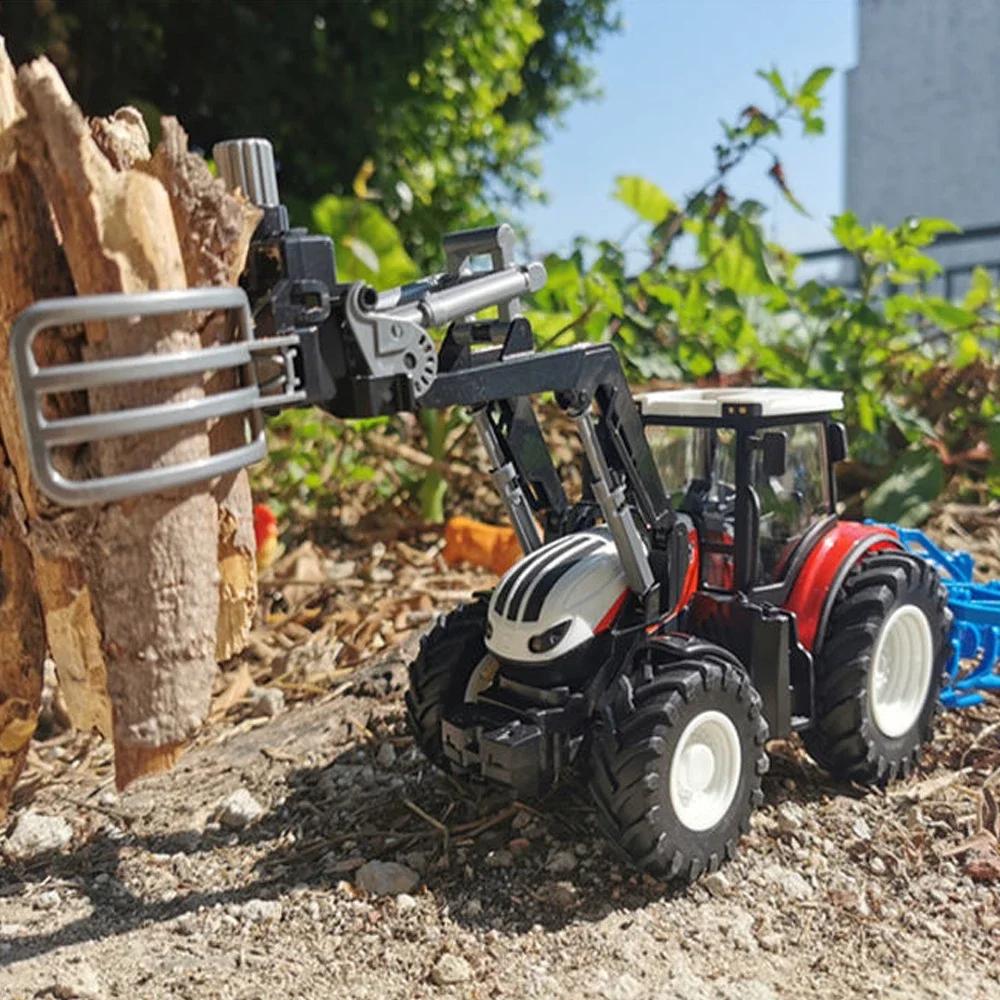 Dálkově ovládaný traktor RC Farmářský náklaďák Auto Přívěs 2.4G Farmářský simulátor Nákladní auto Miniaturní zemědělské vozidlo Hračky Model Děti Chlapec