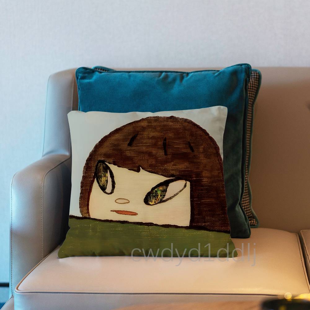 

Cute Nara Yoshitomo Art Cushion Cover Pillow Cover Decor Pillowcase Printed Cushion Case For Couch 30x30cm