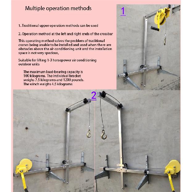 10/25m Air Conditioning Lifting Tool Folding Crane Lifting Bracket Manual Winch Assembly Air Conditioner Lifting Machine