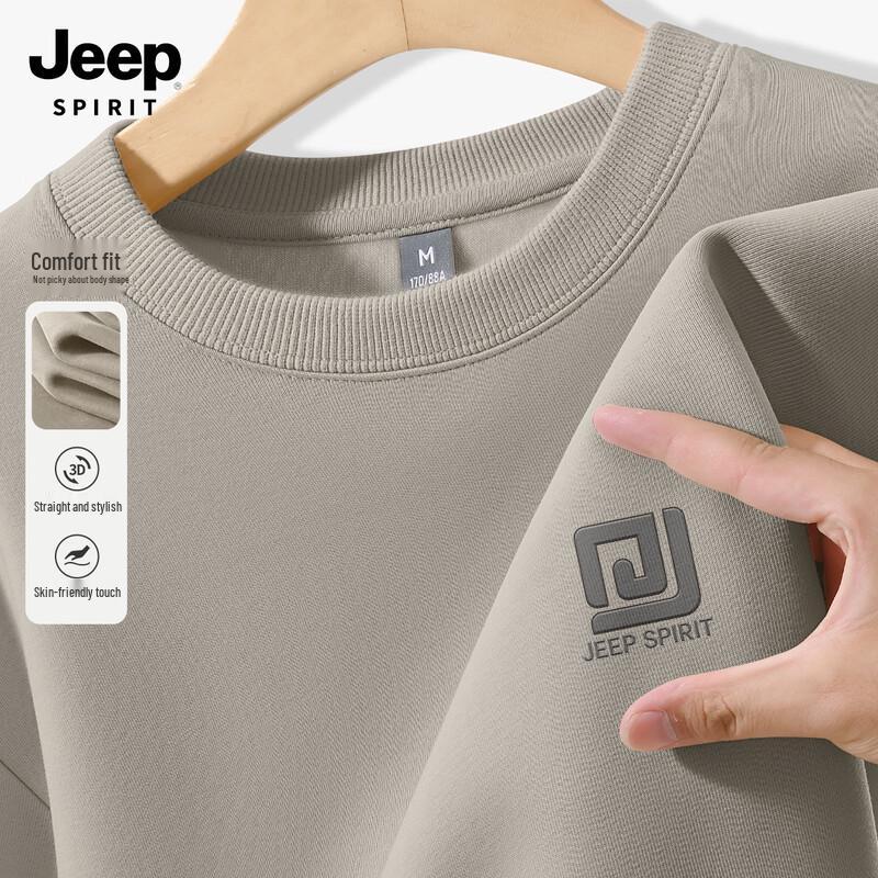 JEEP SPIRIT Men's 2025 Fashion Casual Loose Fit Sweatshirt