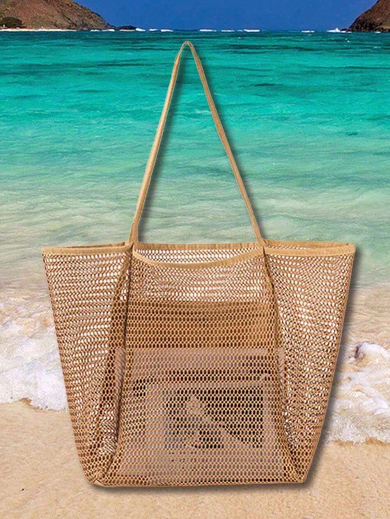 1pc Mesh Tote Bag Cosmetic Bag Casual Handbag Foldable Women s Shoulder Bag For Picnic Waterproof Foldable Essential Bag 790₽