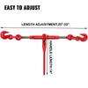 Chain and Binder Kit Ratchet Load Binder 3/8in-1/2in 10ft Chains Hauling