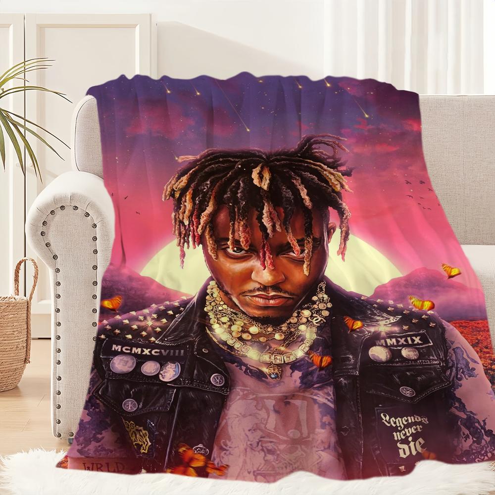Rapper Hip Hop J-Juice W-WRLD Decke Decke für Couch Sofa Reise Zuhause Wandern Picknick Bett Bettwäsche Flanelldecke Geburtstagsgeschenk