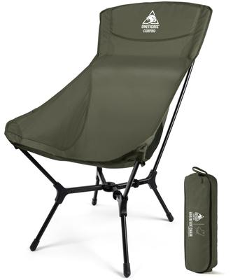 ONETIGRIS OASISFLEX Folding Camping Chair Easy 150kg Weight Lightweight Aluminum Side Storage Bag Included High-Back - Assembly, Capacity, Frame,