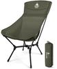 ONETIGRIS OASISFLEX Folding Camping Chair Easy 150kg Weight Lightweight Aluminum Side Storage Bag Included High-Back - Assembly, Capacity, Frame,
