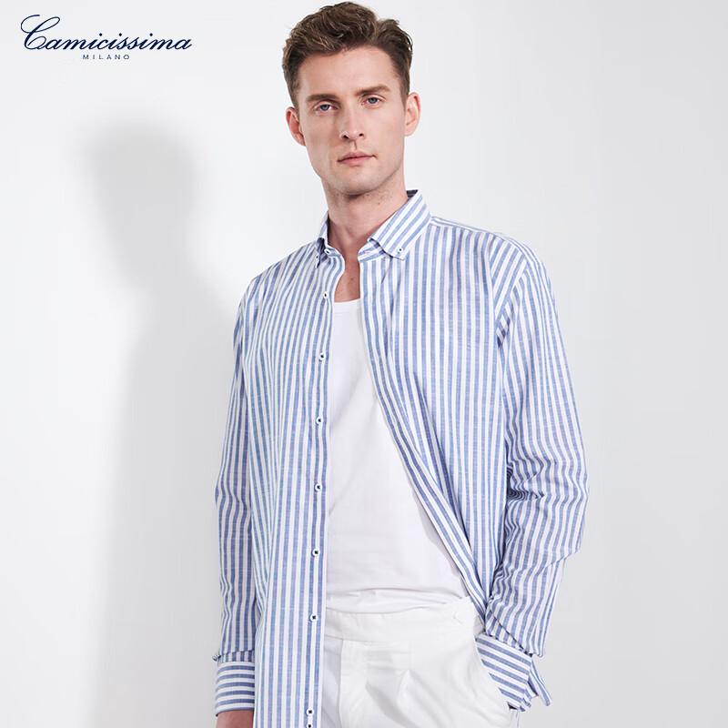 Мужская рубашка CAMICISSIMA с длинным рукавом, не мнущаяся, в стиле business casual 37