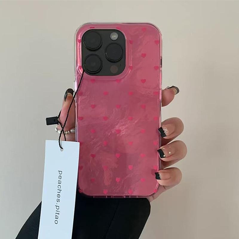 Colorful Sweetl Heart Vortex Pattern Phone Case For iPhone 11 12 13 14 15 16 Pro Max XS X XR 7 8 Plus SE2 16E Shockproof Cover