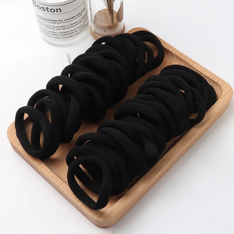 

Children Ponytail Holder Headband Kids Ornaments Gift Black 100Pcs Girls Nylon Rubber Bands Elastic Hair Bands Hair Accessories