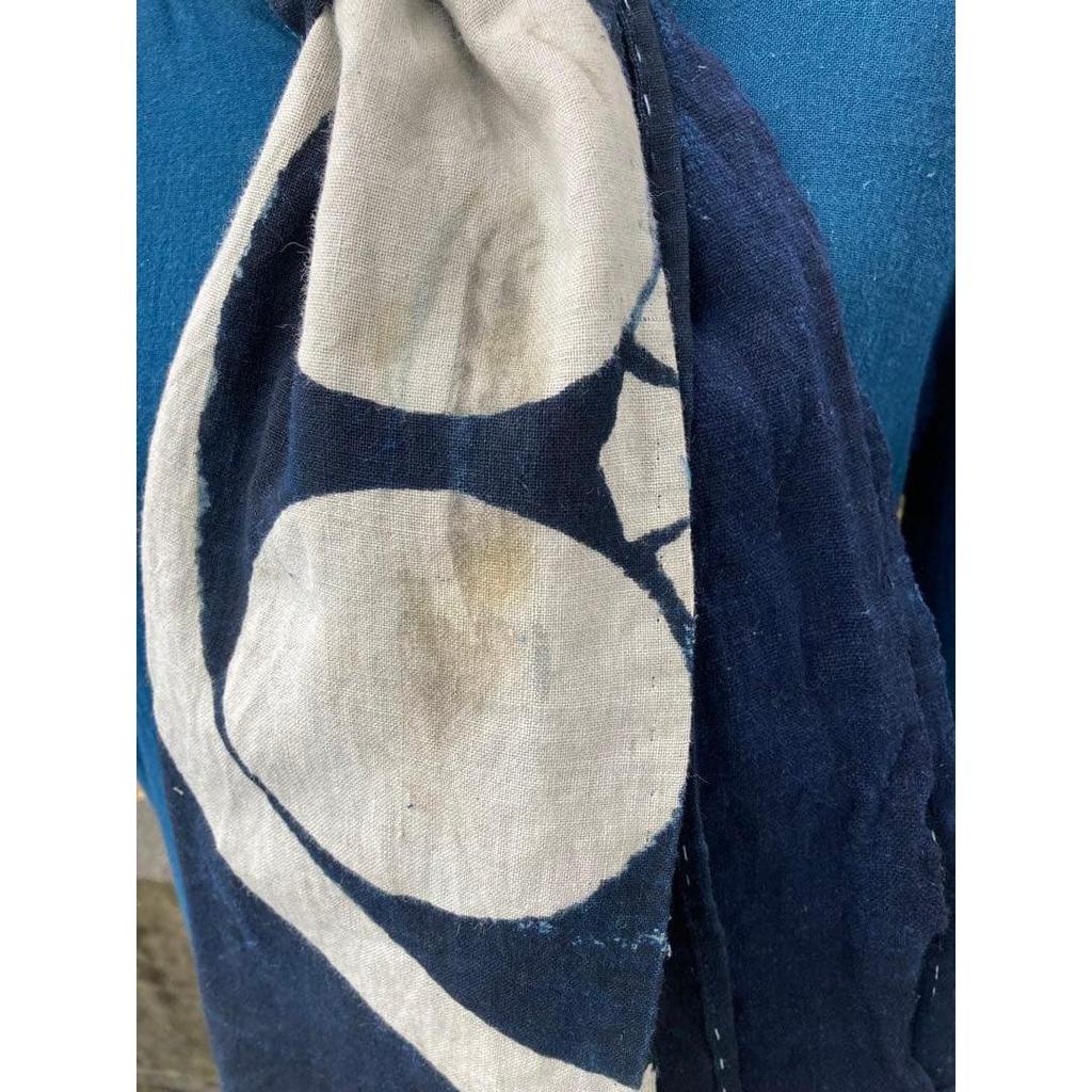 Used B33 Rags, Stole, Old Cloth, Remake, Indigo Dye, Tsutsugaki, Patchwork, Pieced Together
