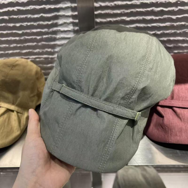 Retro versatile quick-drying pleated duck tongue forward hat women's spring and summer sunscreen, sunshade, small strap hat tide