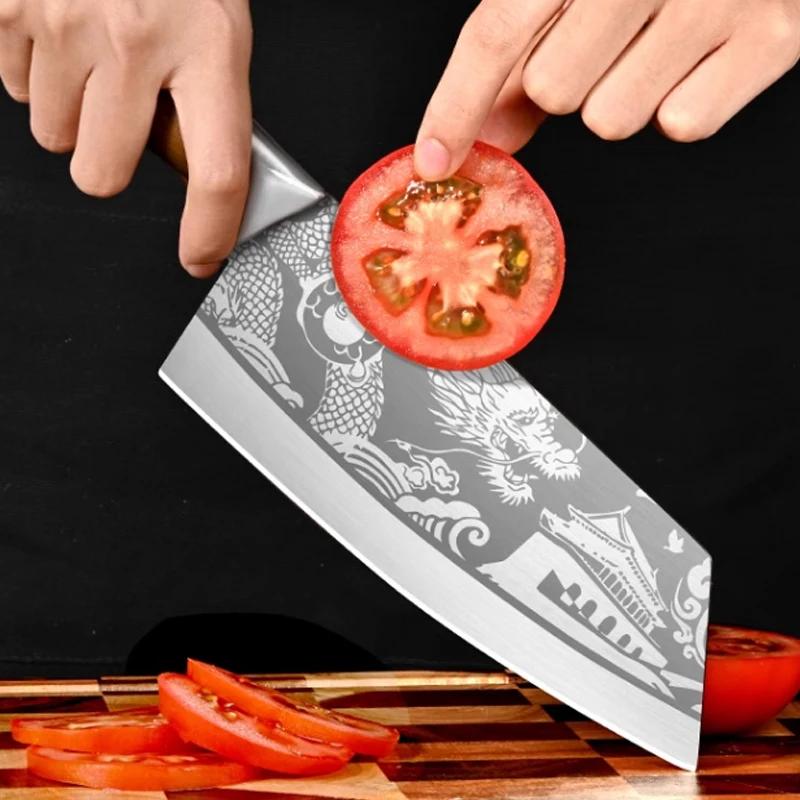 1/3pcs New dragon style sharp meat slicing knife for kitchen chef knife for home ladies Easy bone chopping knife Cooking tool