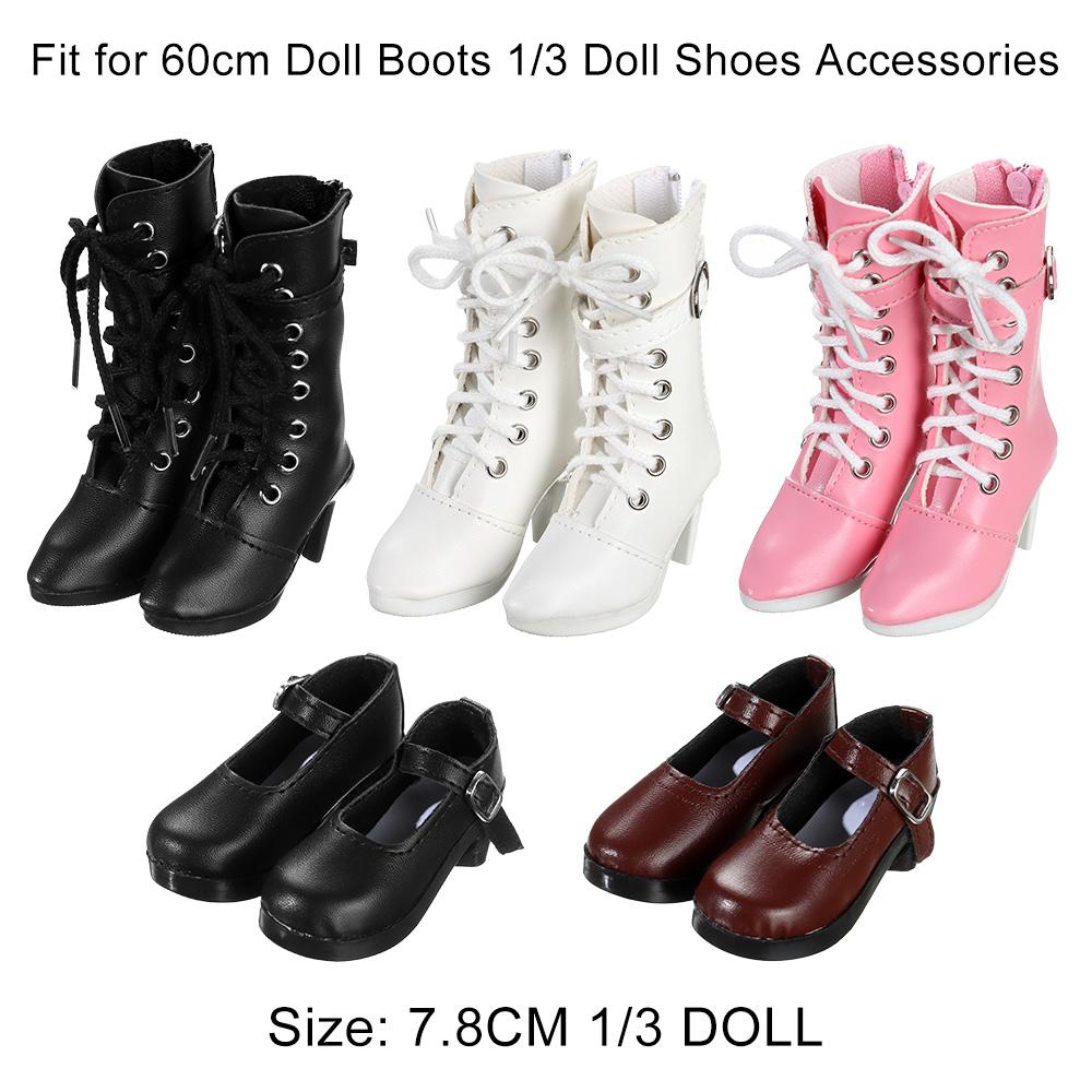 Fashion PU Doll Boots High Heel Princess Shoes For Bjd 1/3 Doll Shoes Accessories 60cm Doll Clothes Wearing Play House Kids Toys