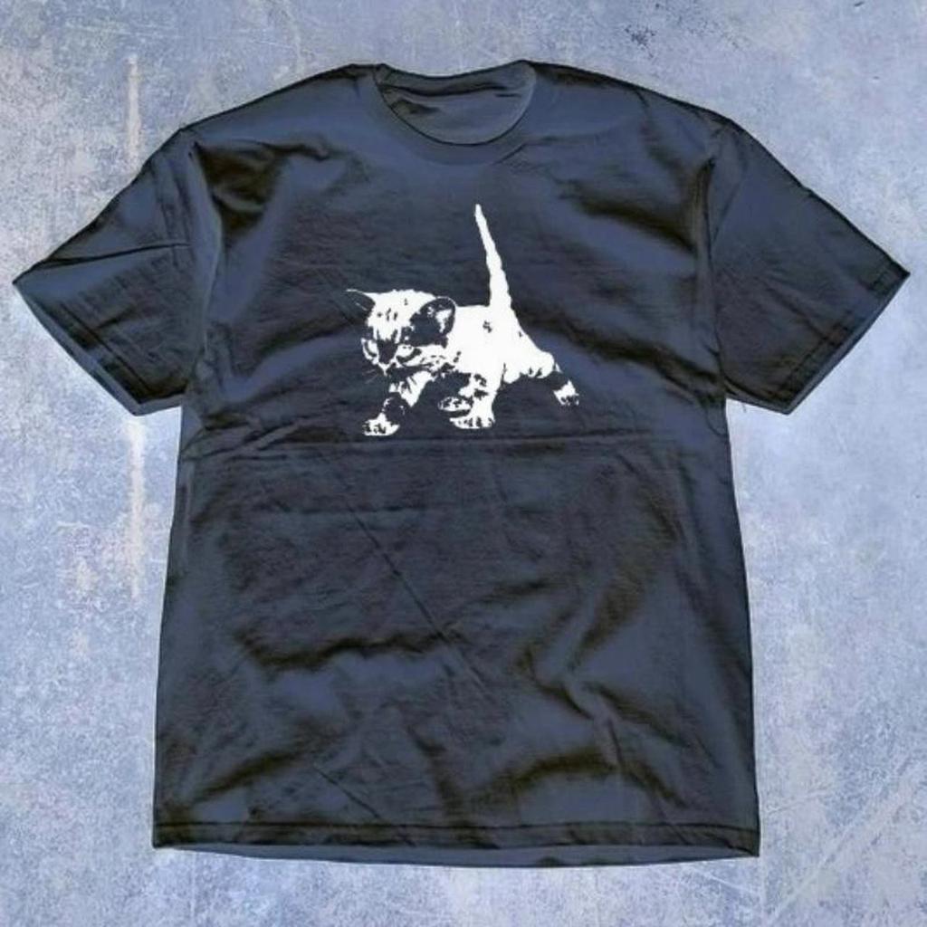 2025 Nowy Casualowy T-shirt z Krótkim Rękawem z Nadrukiem Bawełniany Regularny Krój Okrągły Dekolt Oddychający Luźny Unisex T-shirt Odzież Męska Damska