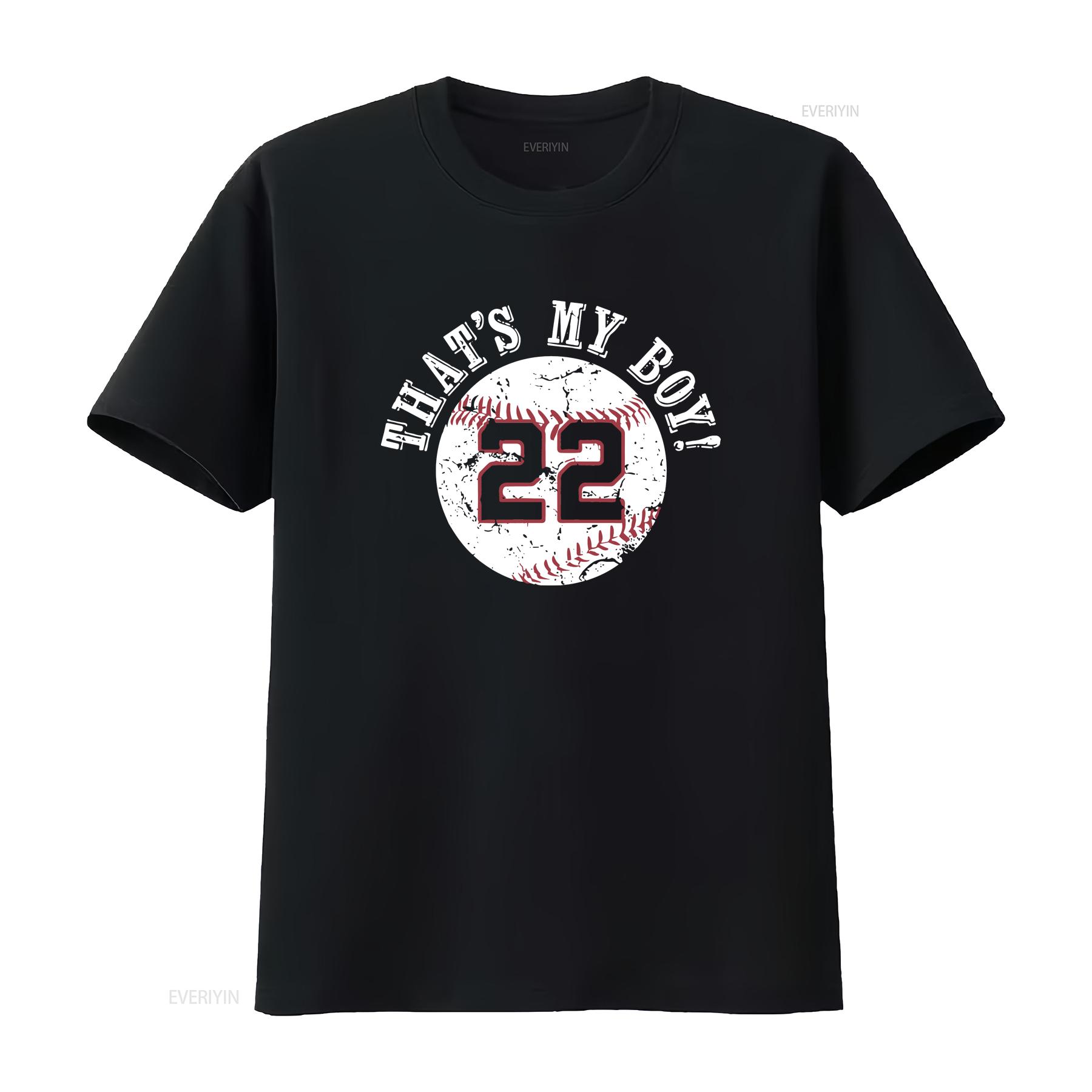

Unique That s My Boy 22 Baseball Player Mom or Dad s T Shirt vintage Washed Breathable homme fashion Stylish Versatile Soft 4XL