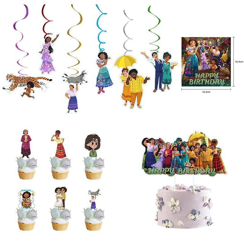 Mirabel Birthday Encanto Party Supplies Set Cake Top Banner Cups Plates Balloons