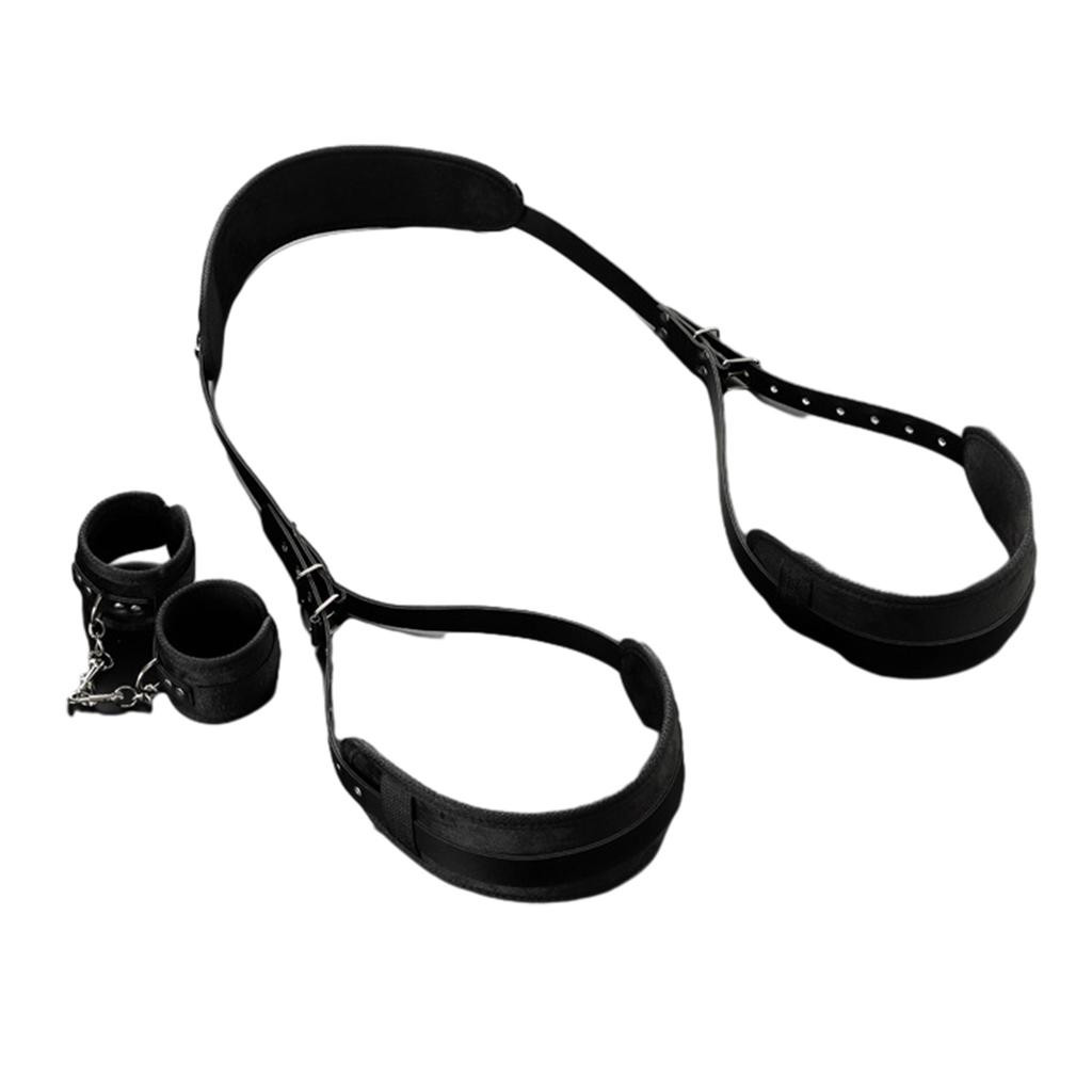 Sex Toys Bondage Legs Restraints BDSM Adjustable Thigh Sling & Hand Cuffs Bondage Gear Restraints Kits Sex SM Straps