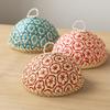 Handmade Rattan - Woven Nanyang - Style Circular Fruit Plate / Bread Basket with Lid, Insect - Proof Dining Table Cover