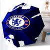 1 Stück Robuster Automatikschirm mit 8 Speichen, Chelsea FC Schirm, Digital bedruckt, Faltbarer Schirm für unterwegs im Freien