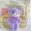 Animal Bow Bear Doll Keychain Stuffed Animals Bear Bag Pendant  Home Desk Decor