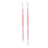 2pcs Lash Perm Tool Double Head Stainless Steel Bamboo Joint Shape Handle Lash Eyebrow Perm Separator Tool Pink