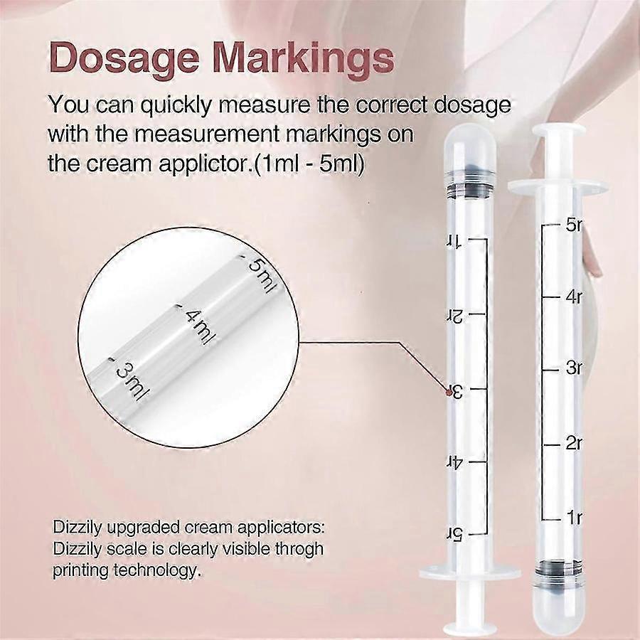 40-Pack Disposable Vaginal Cream Applicators for Suppository and Lube