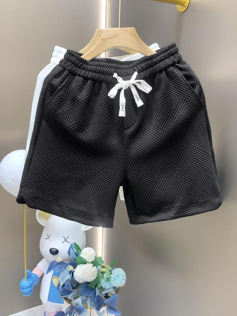 Men's Trendy Diamond Pattern White Shorts - Stylish Summer Home Wear Half Pants