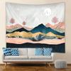 Abstract Mountain Geometric Print Tapestry Ins Sun Forest Landscape Wall Hanging Tapestry Home Bedroom Living Room Decoration