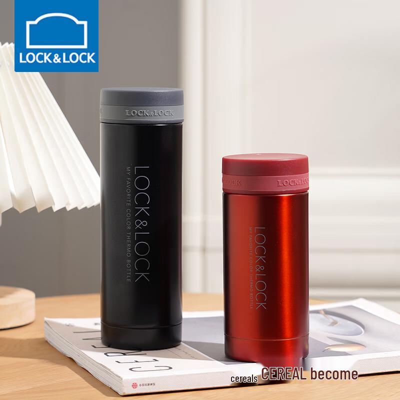 LOCK&LOCK LHC561 Slim Stainless Steel Insulated Mug 300ml