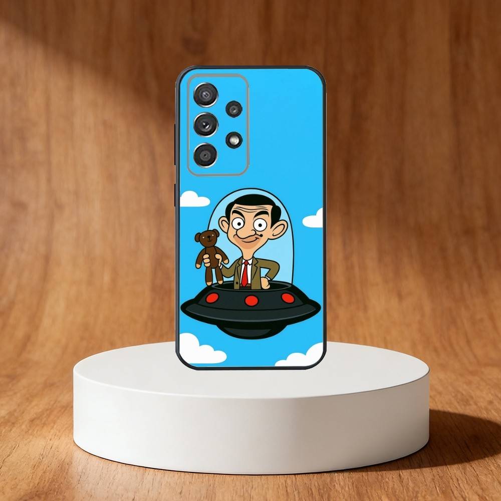 Funny Mr B- BeanS Phone Case For Samsung S25,S24,S21,S22,S23,S30,Ultra,S20,Plus,Fe,Note,10,9,5G Black Cover