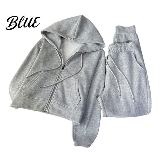 Relaxing Home Outfit for Her Women's Two Piece Tracksuit Long Sleeve Zip Up Hoodie Breathable