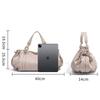 Borsa a Tote di Lusso Vintage Popolare da Donna in Morbido PU Monocolore Grande Capacità Essenziale Quotidiana Casual Borsa a Spalla