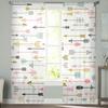 Tribal Feather Colorful Arrow Tulle Curtains for Living Room Drapes Window Sheer Modern Curtains for Bedroom Decor