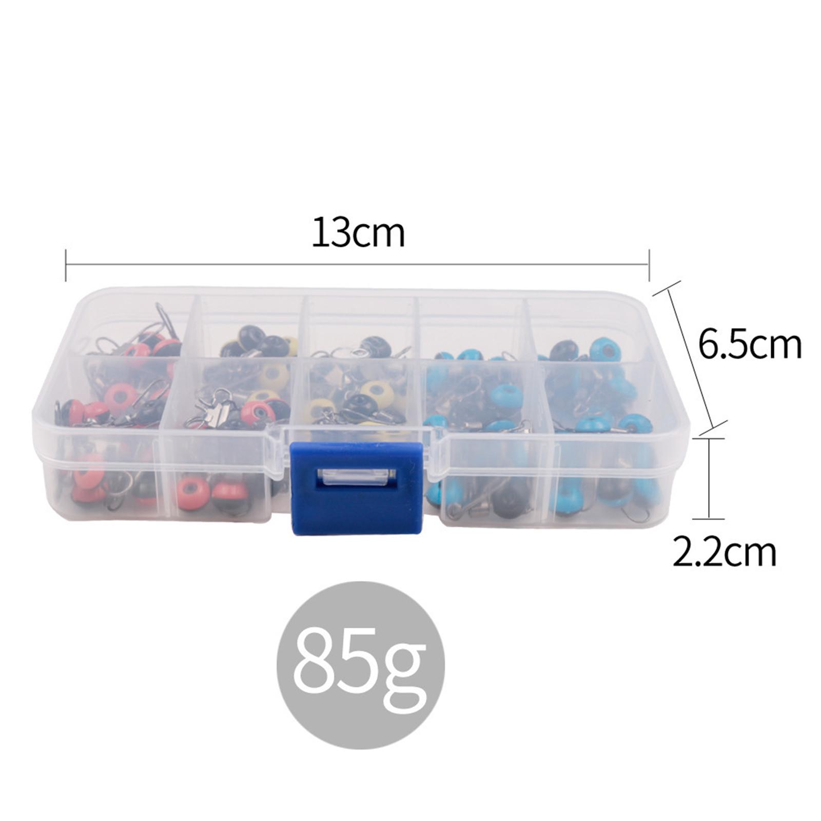 

100 шт. Рибальські вертлюги зі snaps, Набір рибальських вертлюгів, Верлюги високої міцності, Коробка для рибальських снастей для окуня, форелі, прісної та солоної води 100 marine space beans set#1