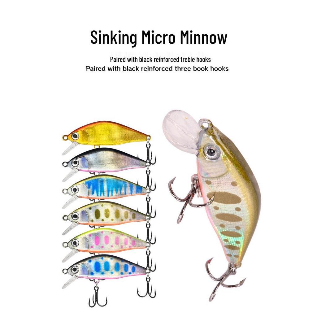 Ema Minnow 5cm 4g Sinking Lure: Multi-color ABS Fishing Bait