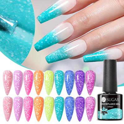 Universal Snowflake Gel, Popular Nail Art In Autumn And Winter Christmas Snowflake Sequin Nail Gel