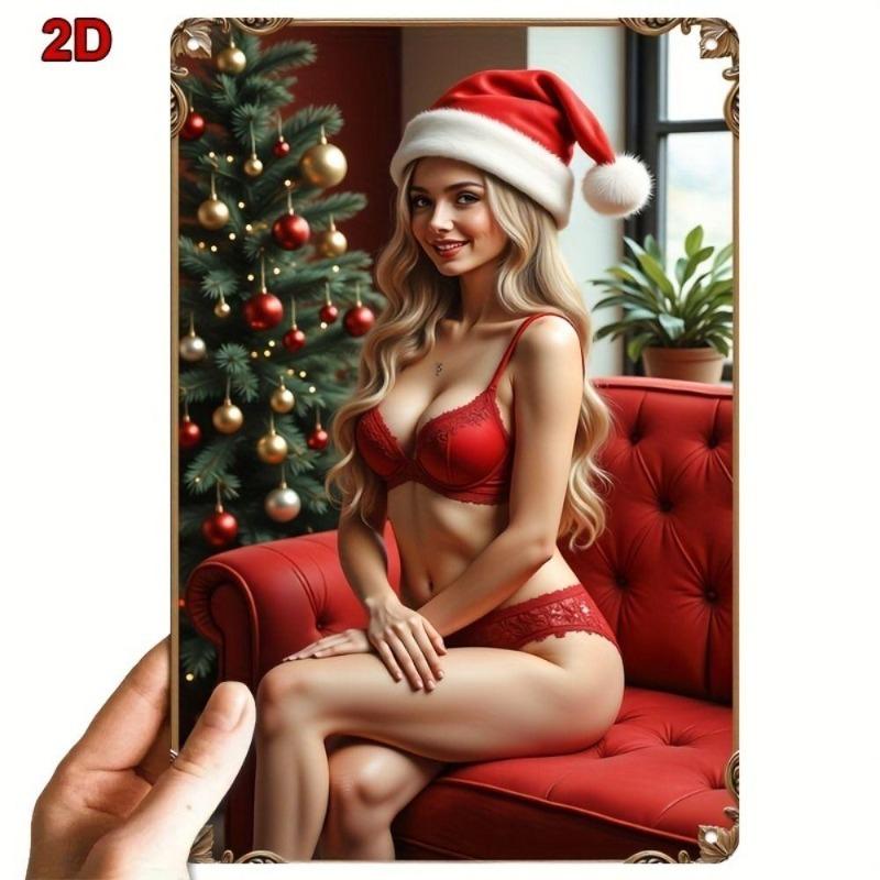 Pin-Up Girl Blechschilder, Garage Werkstatt Metalldekor 20x30cm