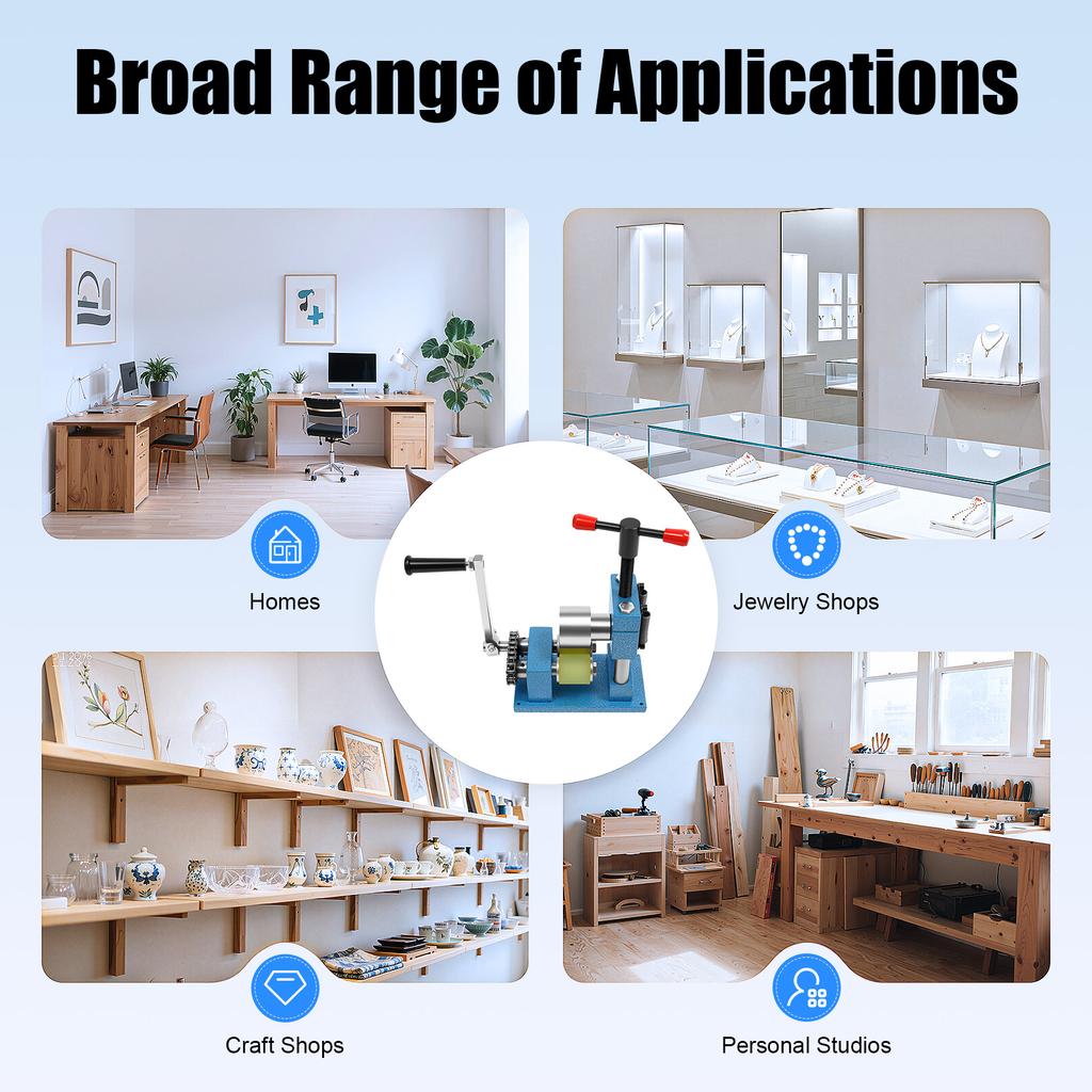 Manual Jewelry Bending Machine, 45# Iron Ring Bracelet Press with Grooves,Desktop Manual Bender for Jewelry Making,Craftsmen DIY