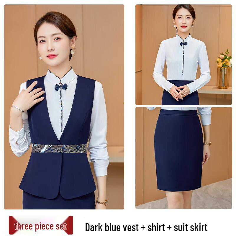Neues Damen-Weste-Uniform-Set im chinesischen Stil