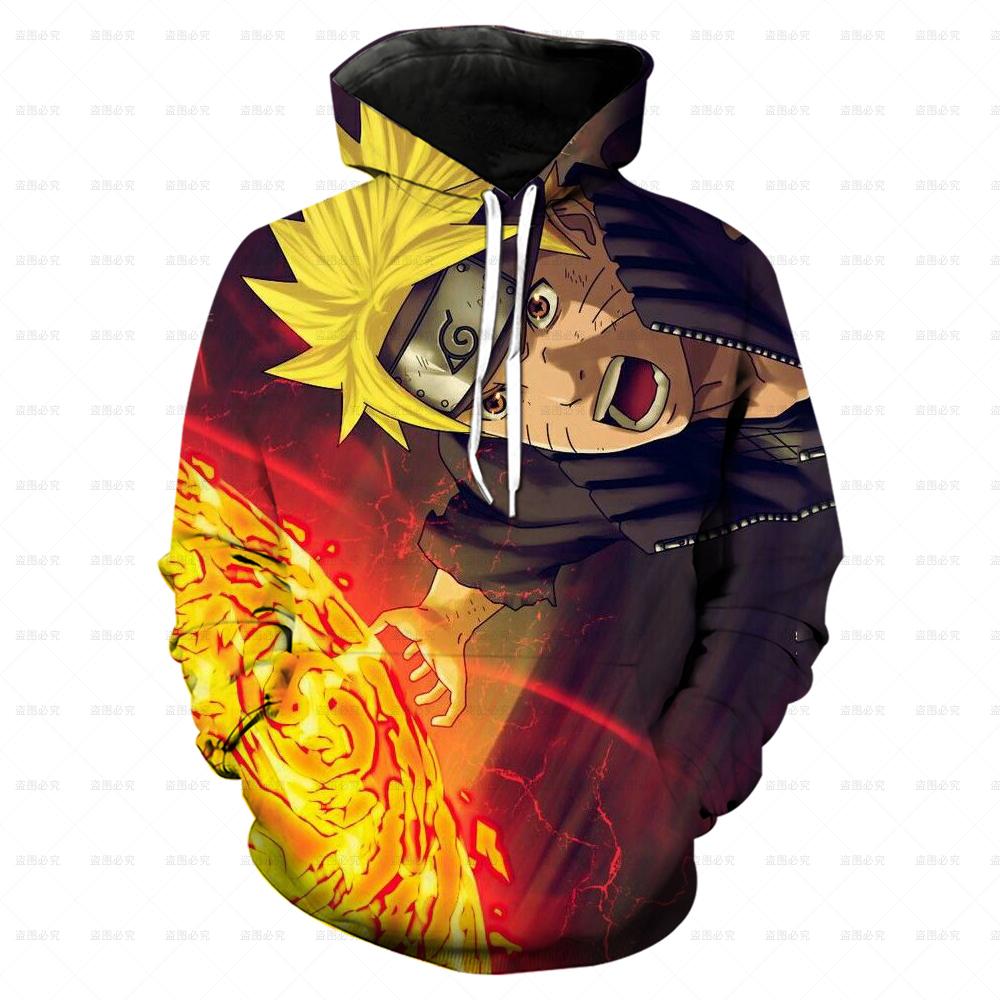 Sweat à capuche Anime japonais NarAAKakashi pour enfants, pull décontracté, vêtements de dessin animé pour garçons et filles, printemps, automne, 2024