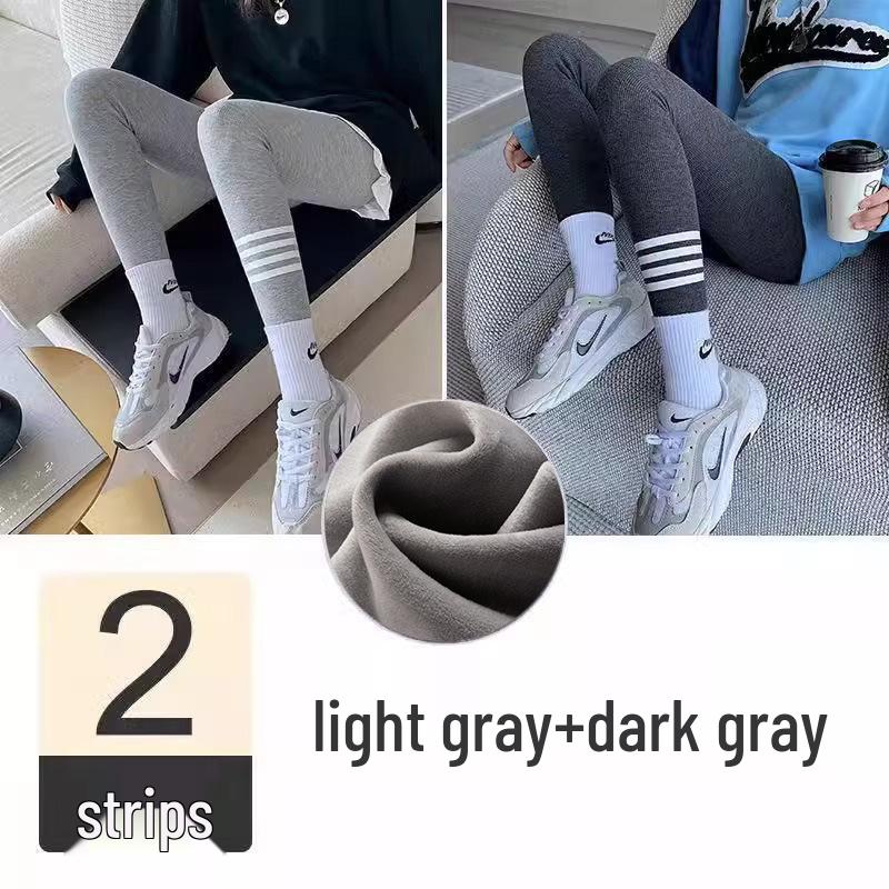 Plus Size Women's Fleece-Lined Yoga Pants - Non-Slip, Slimming, For Autumn/Winter