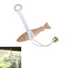 Car Ornament Wooden Fish Door Pendant Charm with Bells Wall Art Hangable Chimes Doorbell Decoration for Car Interior