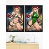 Cammy SF Juri Han Cartoon Anime Spiel Sexy Nude Girl Art-Poster Wand Seide Custom Decor Home Für Wohnzimmer Bild Dekoration