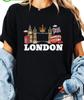 Alphabet Pattern Regular Length for Spring & Summer London Fashio Women'S Graphic Casual Crew Neck Sleeve with Flag Print Tops