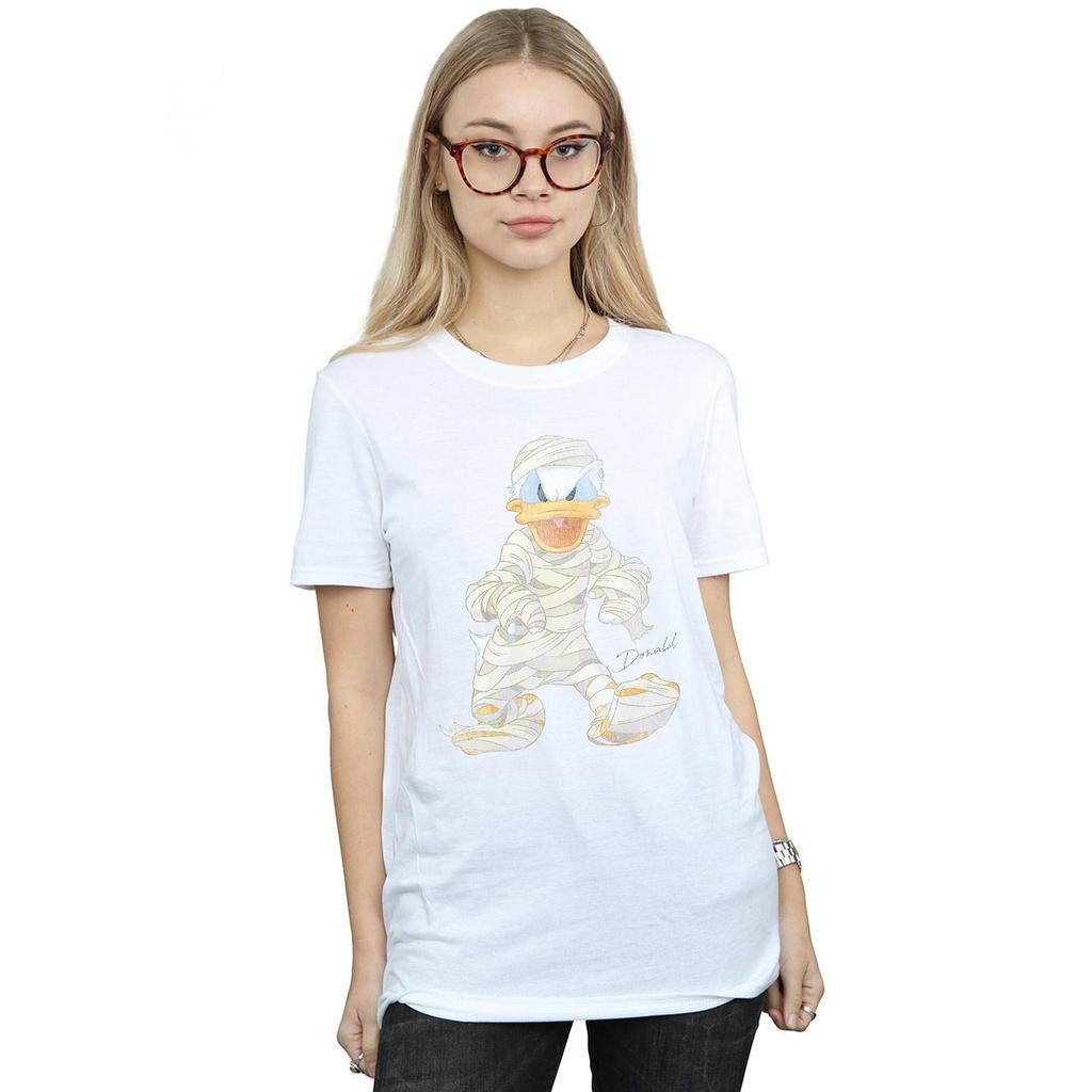 Disney Womens/Ladies Mummy Donald Duck Cotton Boyfriend T-Shirt