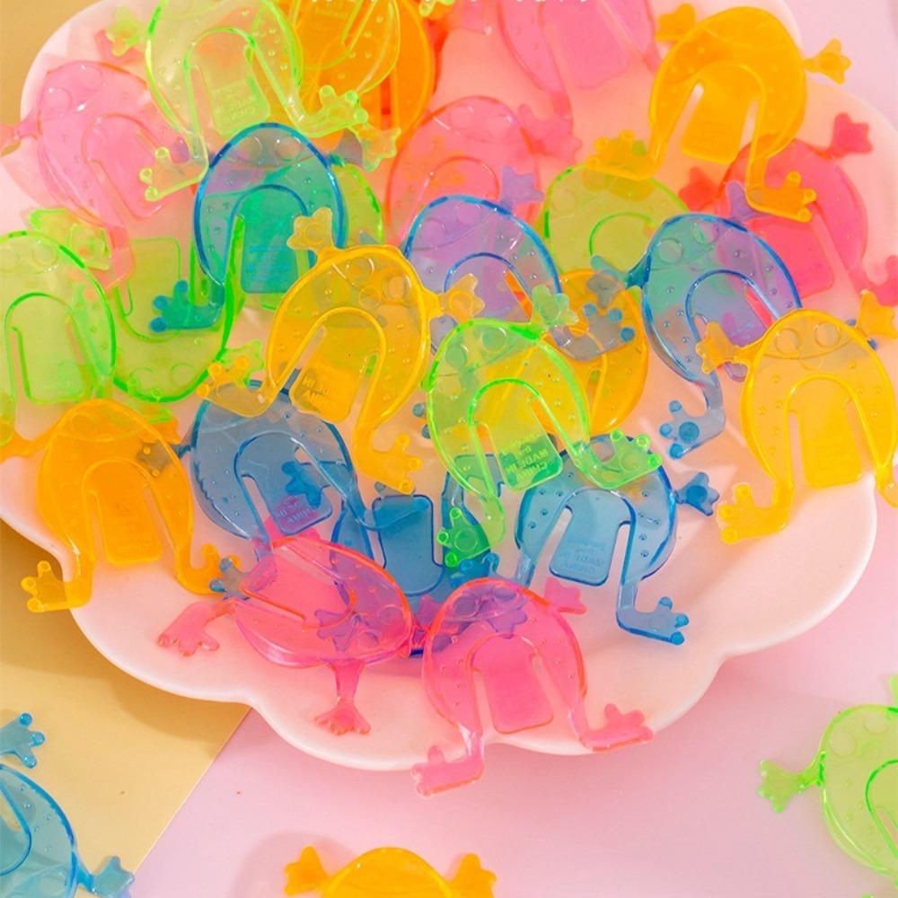 Color Random Funny Toys Plastic Frog Toys Funny Jumping Frog