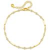 K Gold Plated Simple Stackable Versatile Geometric Women Anklet